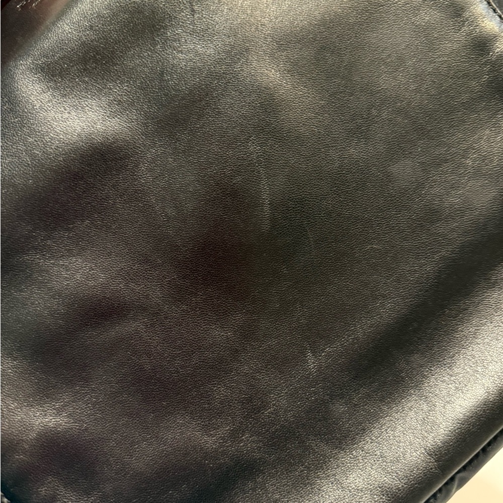 Prada Black Leather& Canvas Tote Bag - Picture 11 of 13